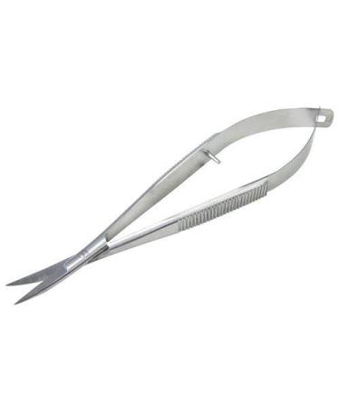 SANDBRSOS Cuticle Scissors Extra Fine Curved Professional Precise Pointed Tip Grooming kit for Eyebrow Eyelash Trim Nail and Dry Skin 12cm