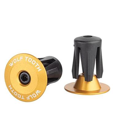 Wolf Tooth Alloy Bar End Plugs Gold