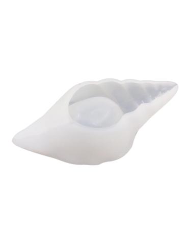 STOBOK Conch Storage Box Silicone Molds Epoxy Crafts Mold Tray Casting Mold Silicone Tool Three-dimensional White 12.9x6.4cm