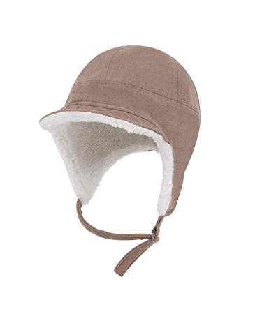 Windproof Coldproof Faux Fur Ushanka Russian Hat Adults Elders Winter Thick Plush Lining Earflap Hat Ski Hunting Trapper Hats Khaki