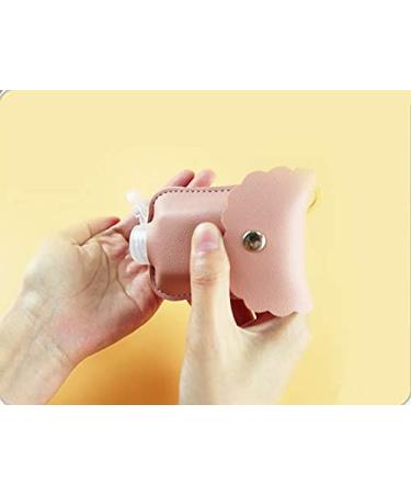 Leather Hand Sanitizer Holder Keychain with 2oz Squeeze Bottles - Olive Green - Buy Online on SooperMarket.com