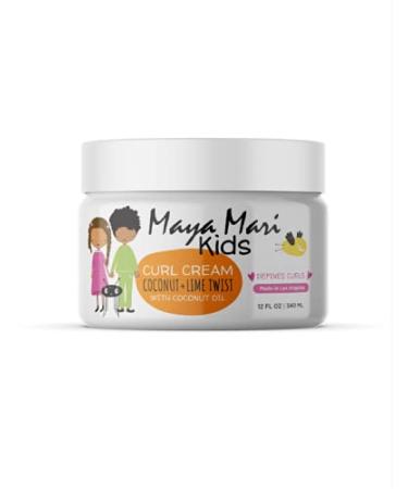MAYA MARI - Kids Curl Cream With Coconut Oil  Curly Hair Cream  Coconut and Lime Twist  12 oz