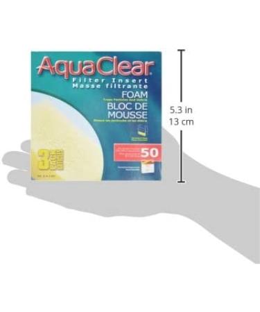 AquaClear 50 Foam Filter Inserts - 3-Pack Replacement Media - A1394 - Buy Online on SooperMarket.com