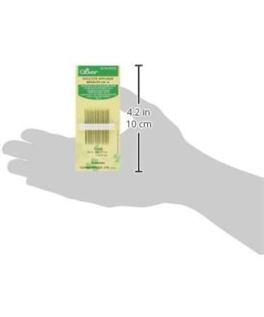 Clover Gold Eye Applique Needles No. 9 - Metal | Pack of 5 - Buy Online on SooperMarket.com