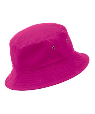 Utmost Bucket Hat 100% Cotton & Denim Lightweight Packable Outdoor Summer Beach Fishing Sun Hat 1pc Hot Pink Large-X-Large