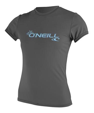 O'Neill Women's Basic Skins Upf 50+ Short Sleeve Sun Shirt Medium Graphite