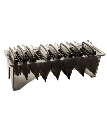 Wahl Professional Premium Black Cutting Guides from 1/8" to 1" - Fits All Full-Size Wahl Clippers (Excludes Detachable Blade Clippers) 8 Pack - Model 3171-500