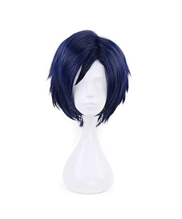 Wig for Tenya Iida Blue Short Wig Cosplay Costume Boku No Hero Academia Heat Resistant Synthetic Hair Men Wigs