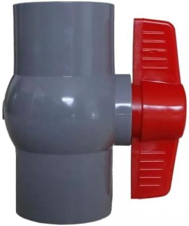 Pondlife PVC Kugelhahn 40mm - Shut-Off Tap with 2 Adhesive Muffles for PVC Pipe Gluing - Ideal for Pool Pond Construction & Aquaristics - Buy Online on SooperMarket.com