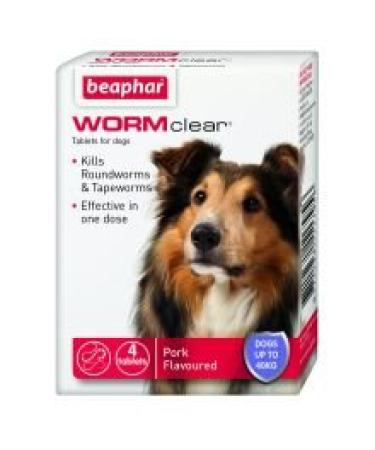 Beaphar Uk wormclear Up To 40 kg Dog 4tab Package of 1