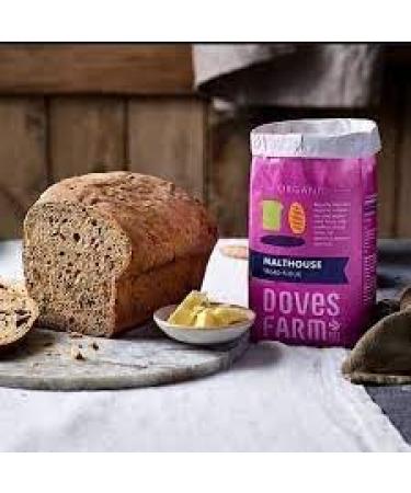 Doves Farm | Organic Malthouse Bread Flour 1kg | Organic Flour Blend with Malted Wheat Flakes | delicious loaves and rolls. | - Buy Online on SooperMarket.com