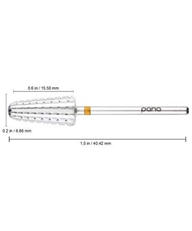 PANA 2-Way Volcano Carbide Bit 3/32 Shank - Silver 2X Coarse Grit | Dual Rotate Nail Drill Bit for Acrylic & Gel Nails - Manicure Pedicure Tool - Buy Online on SooperMarket.com