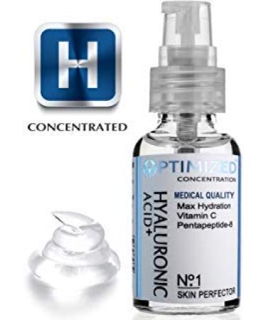 Vitamin C Serum with Hyaluronic Acid & Peptide - Outperforms All Doctors Recommend for Anti-Aging 1 Fl Oz (Pack of 1)