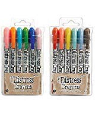 Ranger Tim Holtz 12 Distress Crayons Sets 6  7 (TDBK51763+TDBK51770)