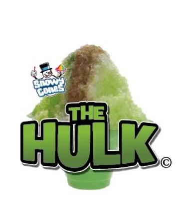 Snowycones | Syrup for Snow Cones and Shaved Ice | Not Slush |"The Hulk" Not Slush Cola Sour Apple Lemon & Lime 3 x 500 ml
