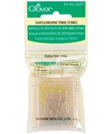 Two (2) Boxes Quantity 100 Clover Extra Fine Patchwork Pins  Article No. 2507  1.5" Long .4mm Glass Head .pack