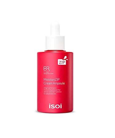 isoi Bulgarian Rose MoisturiZIP Cream Ampoule 70ml (2.36 fl oz)-3-in-1 serum-like moisturizing lotion all day hydration for very dry and sensitive skin natural multipurpose ampoule