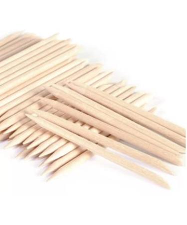100PCS 75mm Cuticle Orange Wood Nail Sticks Pusher Set - Disposable Tool for Manicure & Pedicure - Skin Safe Remover for Home & Salon - Buy Online on SooperMarket.com
