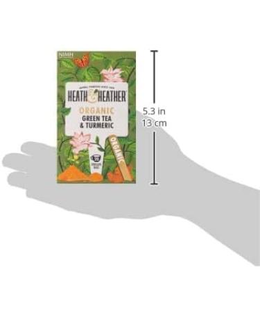 Heath & Heather Organic Green Tea & Turmeric 20 Envelope Bags 40g - Buy Online on SooperMarket.com