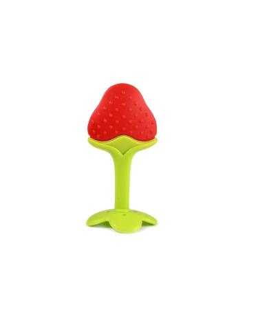 Soft Silicone Fruit-Shaped Baby Teething Toys - Grapes Strawberry & Orange - 3PCs for Infants & Toddlers - Pain Relief Chew Card Multicolor - Buy Online on SooperMarket.com