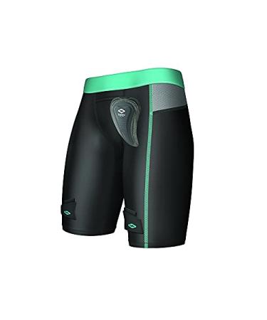 Women's Compression Hockey Short w/Pelvic Protector Black M