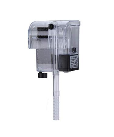 PULACO Ultra Quiet Aquarium Hang on Filter (66GPH 3W), Small Fish Tank Filter for 2 to 8 Gallons Fish Tank