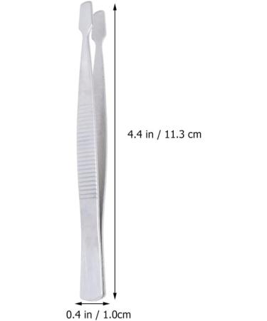 Mipcase Small Tweezers 2 Pcs Set - 11cm Insect Layering Tools - Silver Precision Tweezers for Craft & Detail Work - Buy Online on SooperMarket.com