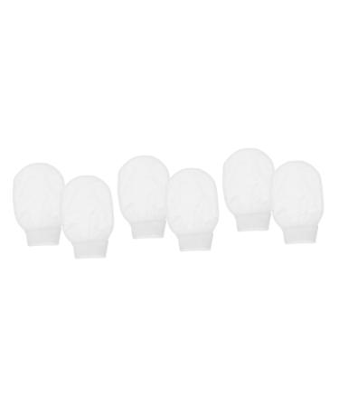 FRCOLOR 6 Pcs Mud Bath Towel Cleaning Gloves Mittens Girl Exfoliating Gloves Reusable Shower Glove Exfoliating Mitt Scrubbing Mitt Bath Gloves Bathing Mitts Silky Cleaning Supplies White 24.00X15.00X1.00CMx3pcs Whitex3pcs