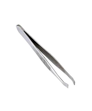 The Home Fusion Company Stainless Steel Tweezers Perfect for Plucking Eyebrow Hair Beauty Slanted Tip