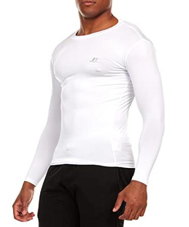 Russell Athletic Men's Compression Long Sleeve Top X-Large White