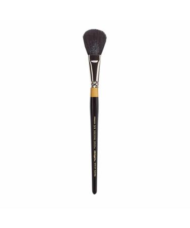 KINGART Original Gold Specialty 9275 Series, Oval Mop Brush, Super-Soft Dyed-Black Natural Goat Blend (3/4) 3/4 Black