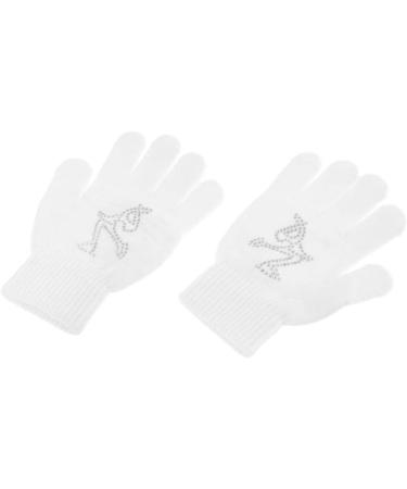 Leeadwaey Ice Skating Gloves for Girls & Women - Magic Stretch Black Flower & Snowflake Styles - Kids to Adult Sizes - Buy Online on SooperMarket.com