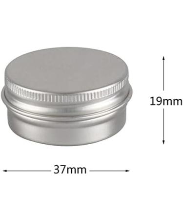 Zeoabsy 10ml Silver Aluminum Tins - 10 Pack Screw Cap Cans for Cosmetics Candles Ointments + Spatulas & Labels - Buy Online on SooperMarket.com