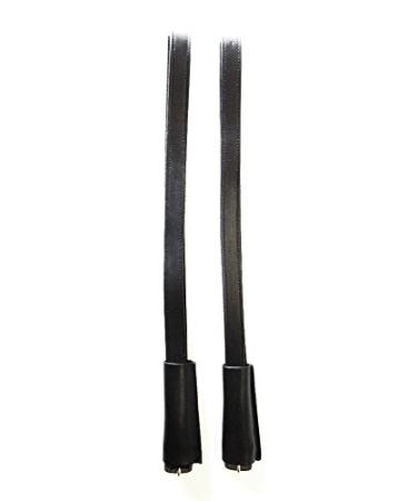 PS Horse Articles 2.5 cm wide English Stirrup Leathers with Cover/Loop Black 140 cm Length