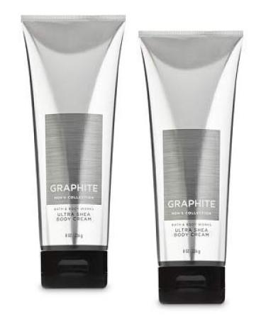 Bath and Body Works 2 Pack Graphite Ultra Shea Body Cream 8 Oz.