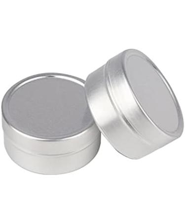 Zeoabsy 12-Pack 10ml Silver Aluminum Round Doses - Empty Tin Cans with Plastic Lid for DIY Ointments Cosmetics Candles & Shaving Soap - Buy Online on SooperMarket.com