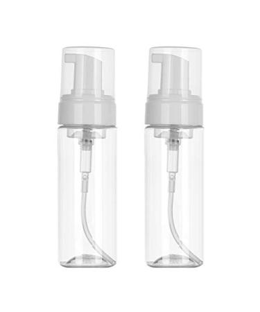 Foaming Dispenser Bottle - Beoncall 2Pcs Transparent Empty Spray Bottles Plastic Foam Pump Bottle Travel Soap Bottle Portable Foam Bottle (200ml)
