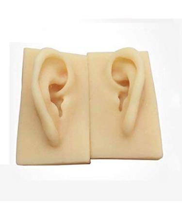 Artificial Human Pattern Silicone Ear - Silicone Simulation Ear for Micro Plastic Surgery Module Piercing Ear Piercing Teaching Demonstration