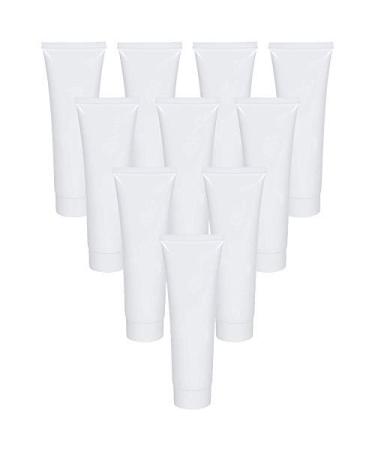 Grand Parfums Empty Plastic Squeeze Travel Tubes Toiletry Lotion Dispensing Bottles Screw on Twist Caps Purse Pocket Desktop Kids 1 Oz 30ml for Gel Soaps Lotion Purse Pocket TSA (10 Bottles)