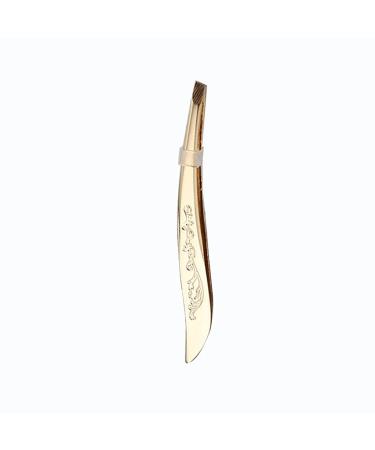 EODNSOFN Eyebrow Tweezers Stainless Steel Gold Silver Hair Removal Eyebrow Clips Beauty Makeup Tool (Color : A) Gold Silver