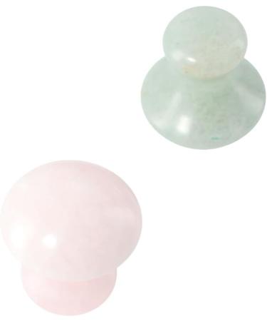 Vctitil Gua Sha Board & Mushroom Roller - Premium Skin Care Face Tools for Eyes & Neck | Pink & Green Options - Buy Online on SooperMarket.com