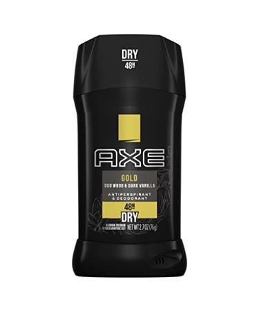 Axe Gold Oud Wood + Dark Vanilla Antiperspirant Deodorant Stick - 2.7oz (Pack of 4)