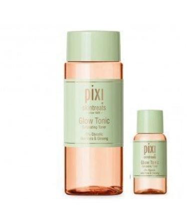 Pixi Glow Tonic with Aloe Vera and Ginseng- 100ml- and 15ml Travel Size Mini Pixi Toner by Pixi