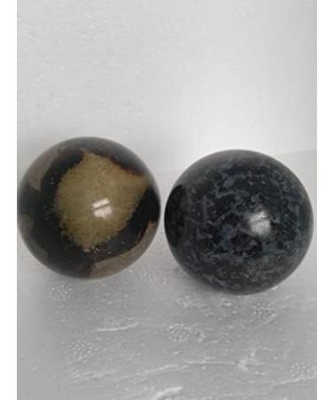 45mm Natural Gabbro Polished Ball Madagascar Calcium Feldspar Great Choice for Home Decoration Full of Texture - Buy Online on SooperMarket.com