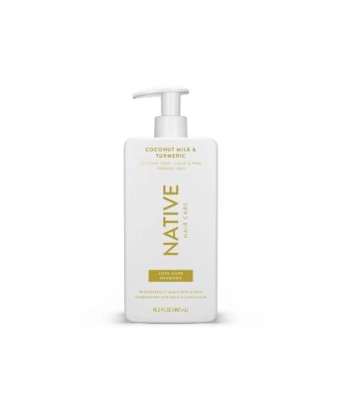 Native Curl Care Shampoo Coconut Milk & Turmeric Sulfate & Paraben Free 16.5 oz Beige