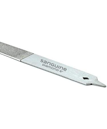 Sanguine 6 Diamond Nail File - Double Sided Diamond for Natural & Artificial Nails - Premium Steel Quality - Buy Online on SooperMarket.com