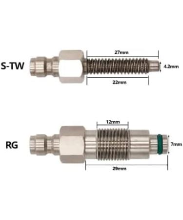 Gurlleu CO2/HPA Conversion Kit | 12g Cartridge Converters | S-TW and RG Thread | 8mm Quick Disconnect - Buy Online on SooperMarket.com