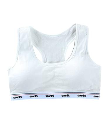 BAIRU Girls Sports Bras- Print Letters Racerback, Solid Colors Training Underwear Top with Sponge Pad