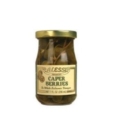 Alessi - Imported Caperberries in White Balsamic, (2)- 7 oz. Jars