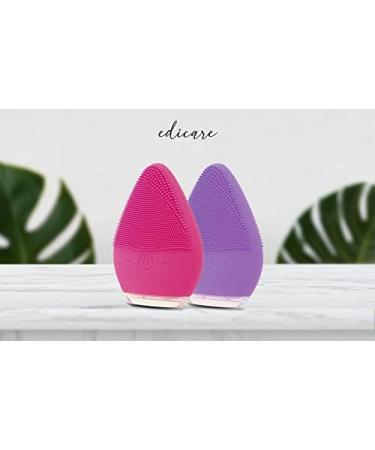 Edicare Facial Cleaning Brush - Waterproof Anti-Aging Electrical Massage Device for Deep Cleaning & Peeling (Violet) - 1 Pack - Buy Online on SooperMarket.com